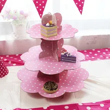 DIY 1 набор синий 3 уровня принадлежности для рождения детей картон кекс бумажная подставка тарелки вечерние держатели для торта вечерние украшения