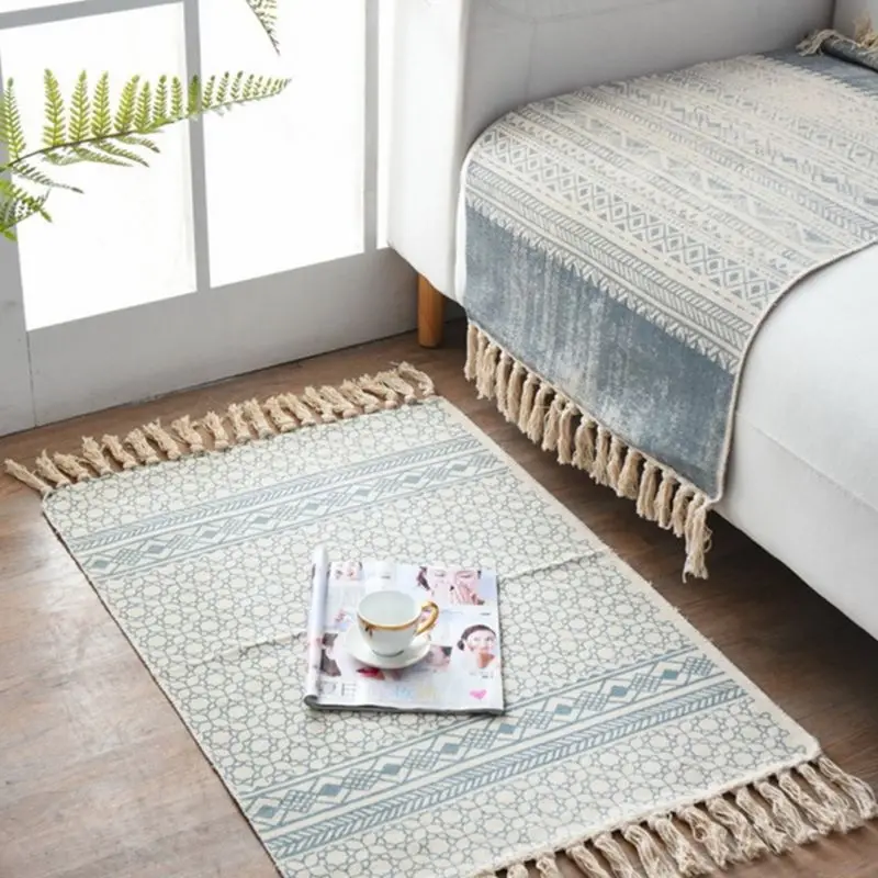 Retro rugs and carpets for home living room Soft Tassel Home Carpets Table Runner Door Mat Decoration | Дом и сад