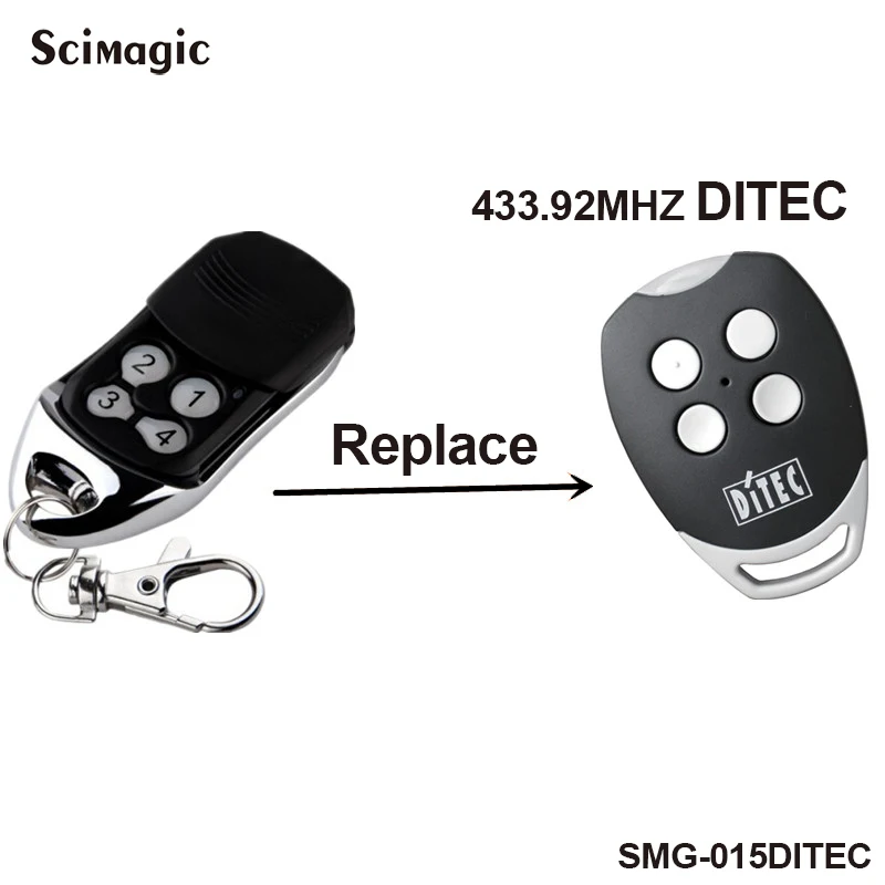 

DITEC GOL4,BIXLP2,BIXLS2,BIXLG4 replacement remote control 433mhz