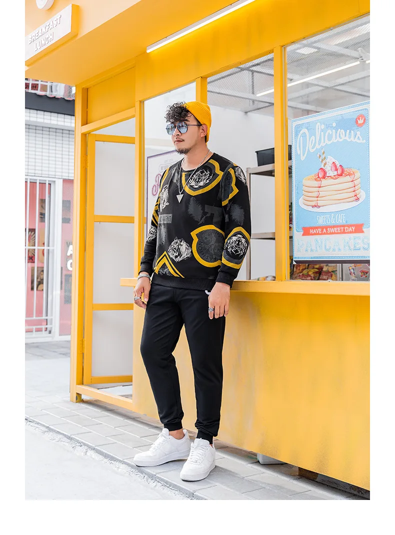 Производство оптом популярный бренд большого размера плюс размер d Menswear осень стиль мужские повседневные брюки shou jiao kou напечатаны Lett