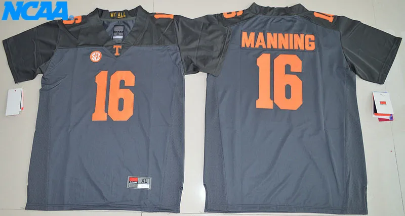Новое поступление, высокое качество, Peyton Manning футболка колледжа, Майки#16 Manning, молодежные майки, S-XL