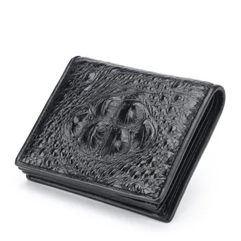 

Luxury brand crocodile Leather wallet fashion men's designer Handbag card dinero bolsa Vintage purses Mini Billeteras delgada