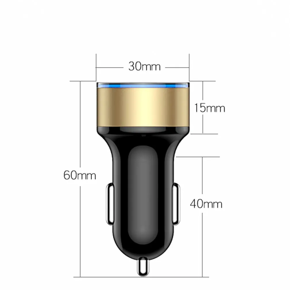 Car Charger 5V 3.1A With LED Display Universal Dual Usb Phone Car-Charger for Xiaomi Samsung S8 iPhone X 8 Plus Tablet etc