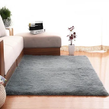 Modern Super Soft Rectangle Carpet For Livingroom Fluffy Silky Rugs Anti-Skid Shaggy Area Mat Bedroom Carpets Home Decoration 1