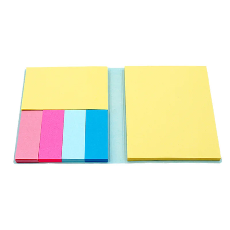Sticky notes in a booklet Three sizes of self-stick notes 300 sheets Conveniently use as memo, book maker, index of file folder