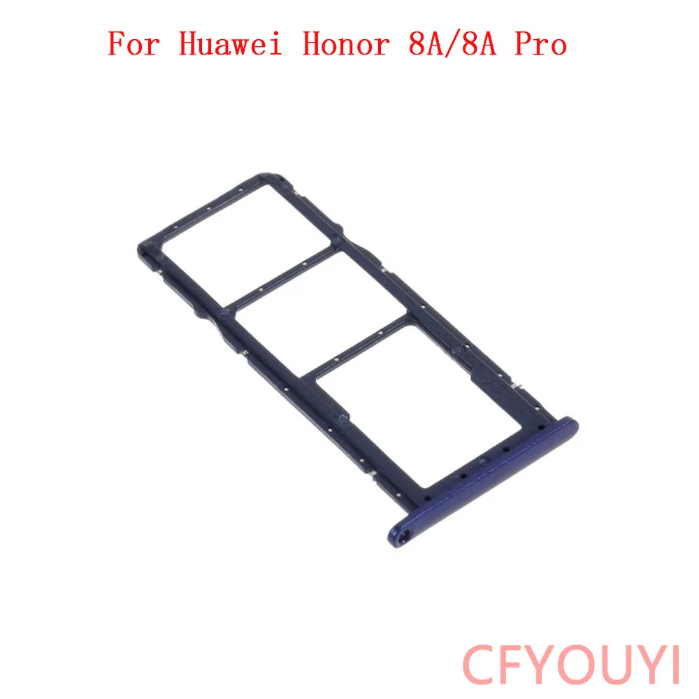 Blue Для huawei Honor 8A/8A Pro Двойной sim-карты лоток держатель Nano карты лоток Слот держатель - Цвет: Blue