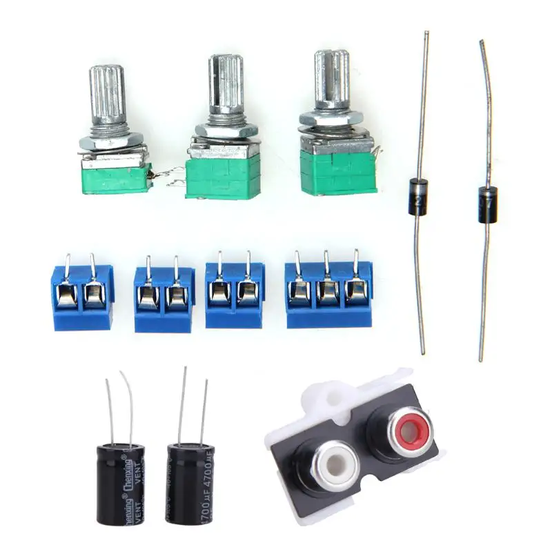 12V 2X18 Вт 3CH сабвуфер TDA2030 2,1 стерео цифровым аудио-усилитель DIY Наборы