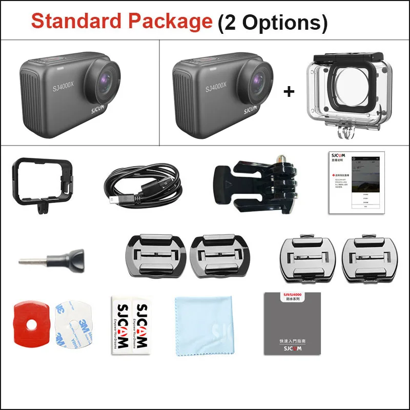 SJCAM SJ4000X экшн-камера WiFi 4K 24FPS 10m Корпус Водонепроницаемый Спорт DV 2,33 сенсорный экран 1080P HD Открытый стабилизатор гироскопа камера