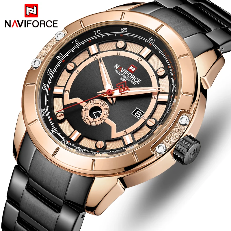 NAVIFORCE Топ бренд класса люкс для мужчин часы кварцевые часы для мужчин s Военная мода Хронограф Спортивные наручные часы Relogio Masculino