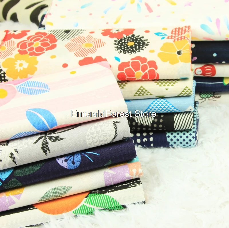 

High quality Nordic style water jade fabric, handmade DIY clothing dress baby clothes cotton 100cmx110cm