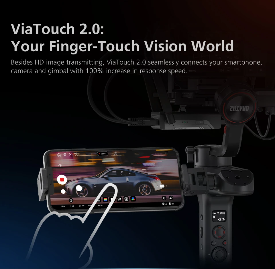 ZHIYUN Weebill S 3-осевой портативный монопод с шарнирным замком для передачи изображения стабилизатор для видео в режиме реального времени Vlog беззеркальных Камера Gimbal