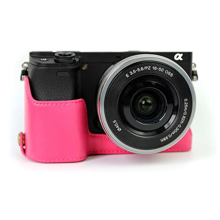 Винтажный кожаный чехол для камеры, половинный чехол для sony A6000 A6300 NC99