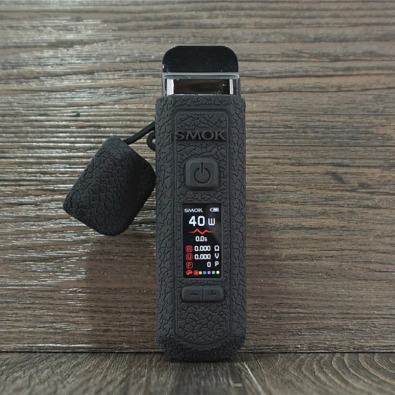 Черный Чехол с текстурой для SMOK RPM40 Pod Kit Vape, защитный силиконовый чехол для кожи, гелевый Чехол для SMOKTECH RPM 40 - Цвет: Черный