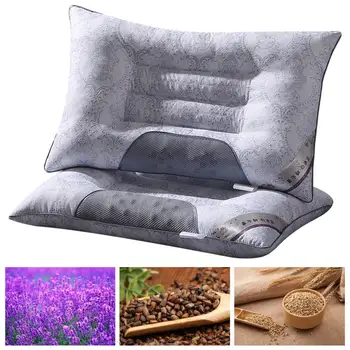 

Pillow Semi-magnetic Buckwheat Pillow Neck Breathable Orthopedic Cassia Cervical Health As Lavender pillows new