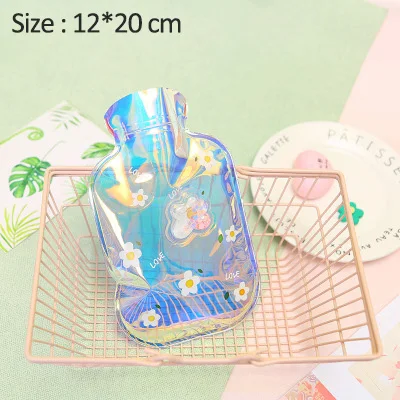 4-350ml Теплая сумка для воды, зимняя Лазерная бутылка для горячей воды, мультяшная теплая сумка, взрывобезопасная Портативная сумка для орошения, теплая сумка для воды - Цвет: 4-350ml