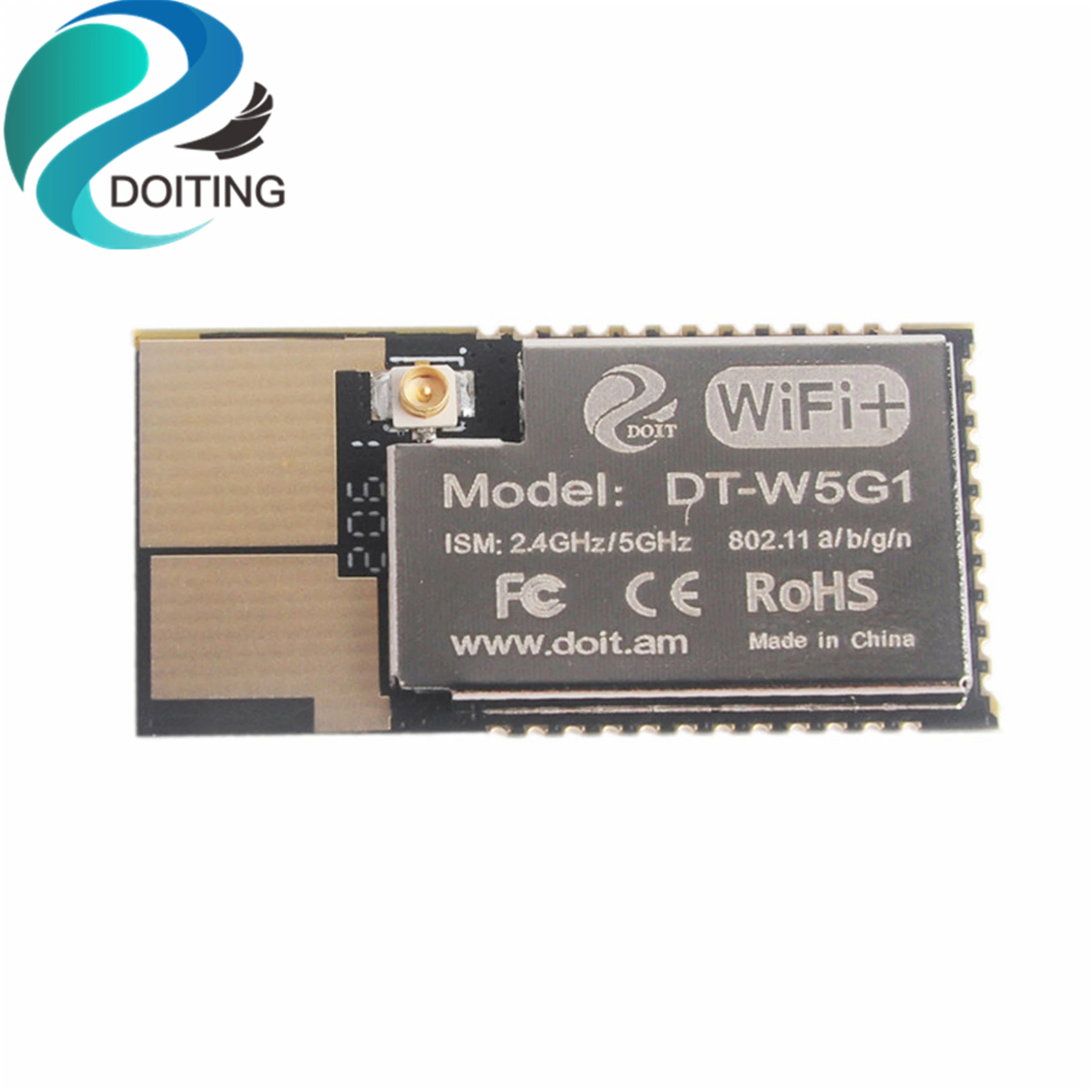 DOITING 2.4G+5.8G Dual-Band Chip DT-W5G1 WiFi Module Internet Of Things/WIFI Analysis/Smart Home/Industrial Grade 5G Module