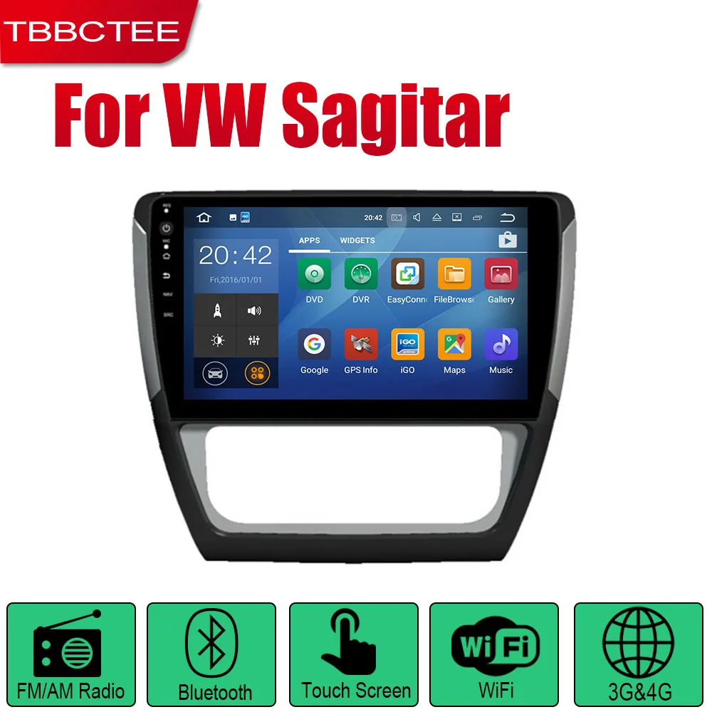 Автомобильная магнитола Android Стерео gps навигация для Volkswagen VW Sagitar 2012 2013 BT wifi Автомобильная магнитола - Цвет: Standard machine