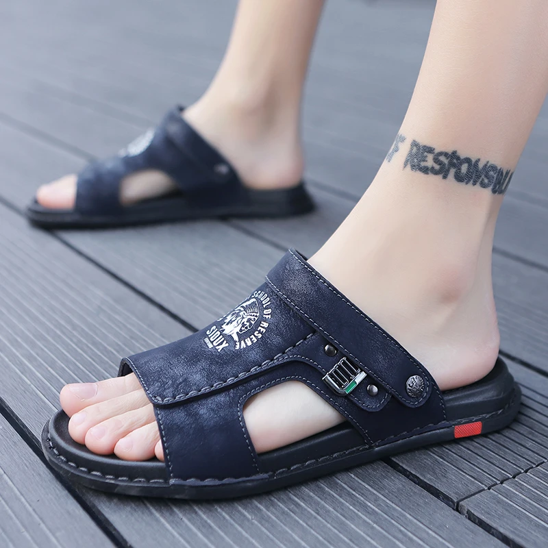 Menshoes Mens Sandals and Slippers Mens Leather Sandals Summer Shoes Mens Leather Sandals Comfortable 
