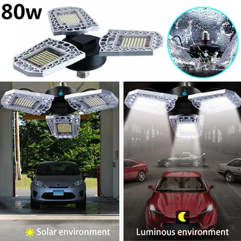 

6000K E27 LED Garage Light Deformable Ceiling Light Indoor For Garage Workshop Attachment Lighting Accessories