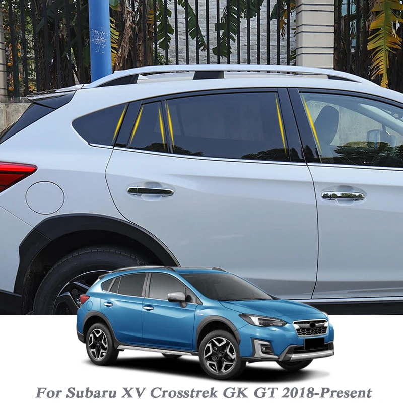 Автомобильный Стайлинг для Subaru XV Crosstrek GK GT-Н. В., накладка на окно автомобиля, наклейка на среднюю колонну, s ПВХ, внешние аксессуары