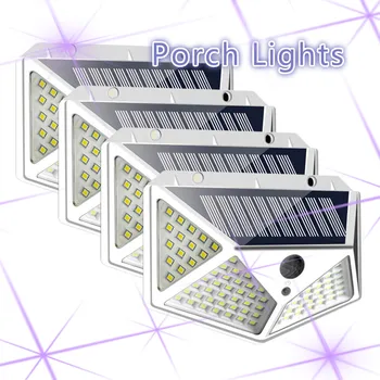 

114LED Solar Power PIR Motion Sensor Wall Lights Waterproof Lamp Solar Porch Garden Solar Light Decro Smart Solar Light Outdoors