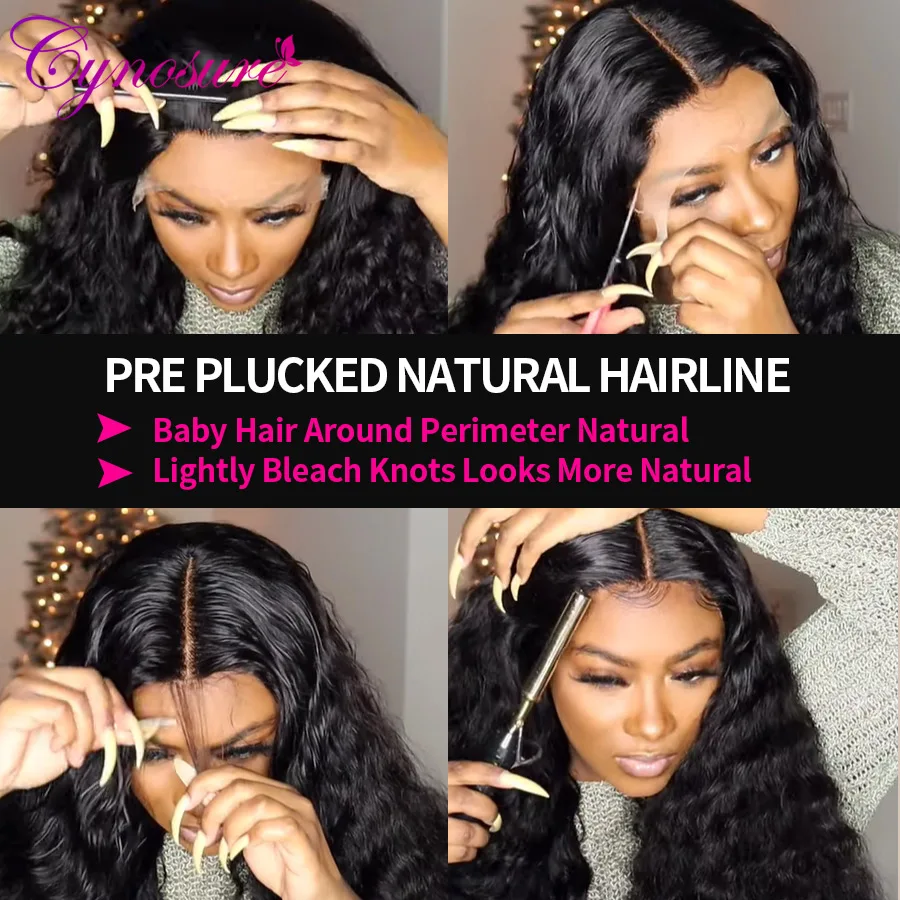 Human Hair Wigs Lace Front Water Wave For Women 13x4/13x6 HD Transparent Lace Frontal