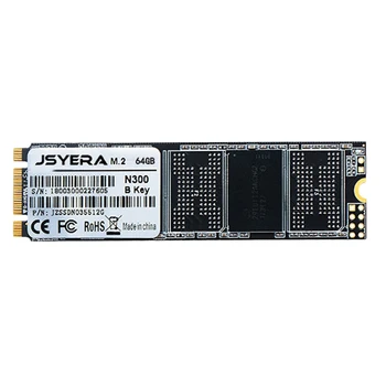 

JSYERA 64GB NGFF M.2 SSD 2280 M2 B Key Interface SATA Channel SSD Storage Device, Suitable For Desktop / Laptop