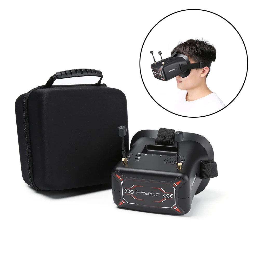 IFlight 4 3 дюймов 5 8G 40 ch с креплением на голову NTSC видео очки FPV DVR для Racing RC Дрон