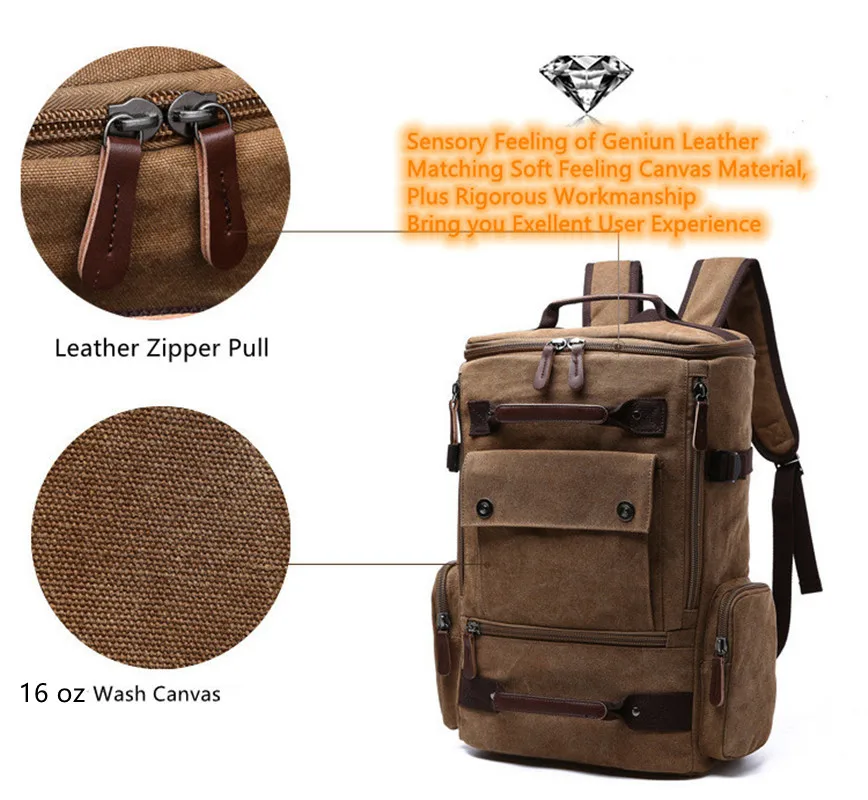 Personalized Canvas Large Backpack For Men & Women – Ad Hoc Atelier