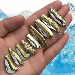 EDC – Mini couteau pliant d'extérieur, de poche, autodéfense, exquis, en laiton, porte clés, couteau de démolition, déballage Express 