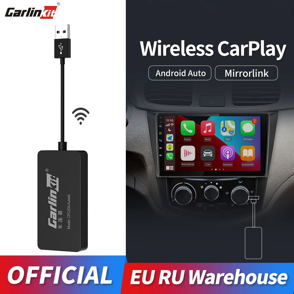 Carlinkit 2021 Новый беспроводной ключ CarPlay USB Android автомобильный навигатор