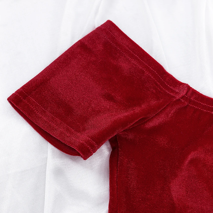 Suphis бархатная красная футболка укороченный топ черные шорты Повседневная Пижама