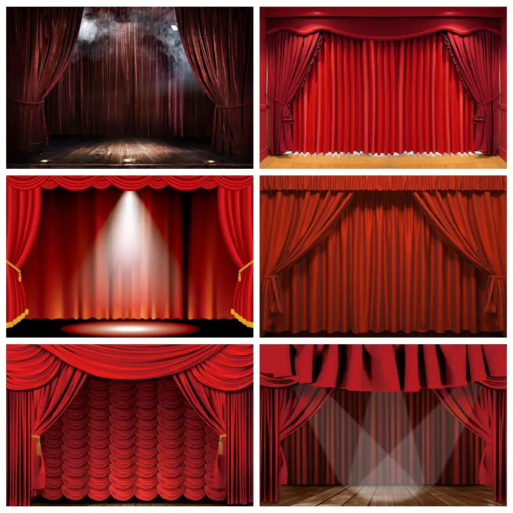Laeacco Red Curtain Stage Light Circus Tent Baby Birthday Party Photography Backdrops Photo Backgrounds Photozone Photo Studio Background Aliexpress