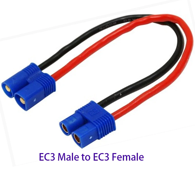 XT30 XT60 XT90 XT90S EC2 EC3 EC5 Tamiya MPX Deans JST câble d'extension mâle à femelle fil 14awg 10/15 cm pour chargeur de batterie RC – Image 5