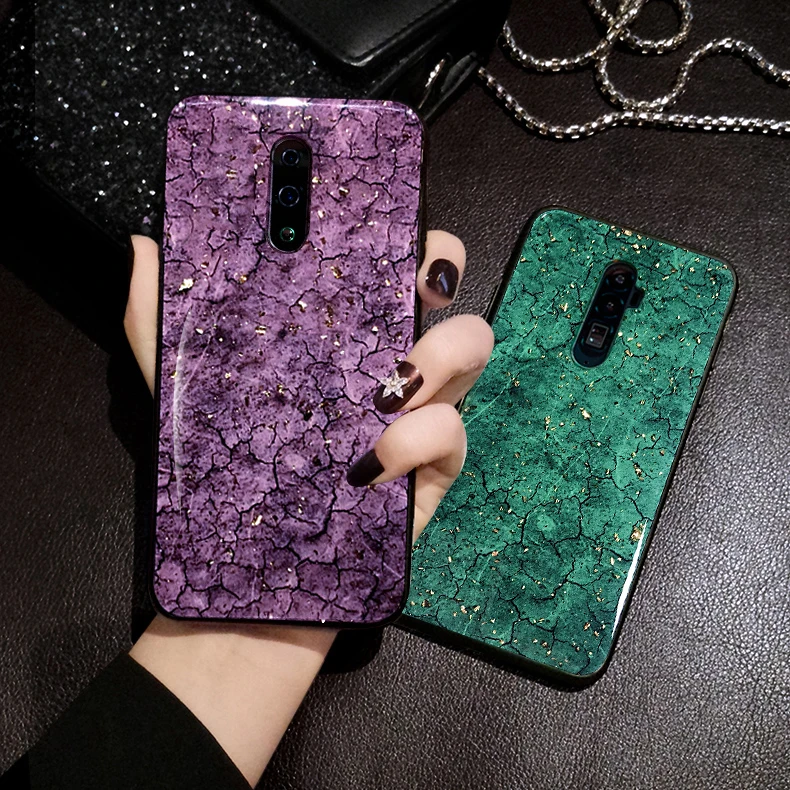 Высококачественный защитный чехол для OPPO Realme 6 Pro Чехол мрамор зерна мишура
