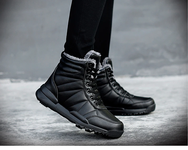 Новинка зимы женские зимние ботинки большие Размеры высоким вырезом пикантные женские теплые сапожки Нескользящие теплые женские зимние ботинки Водонепроницаемый модная обувь