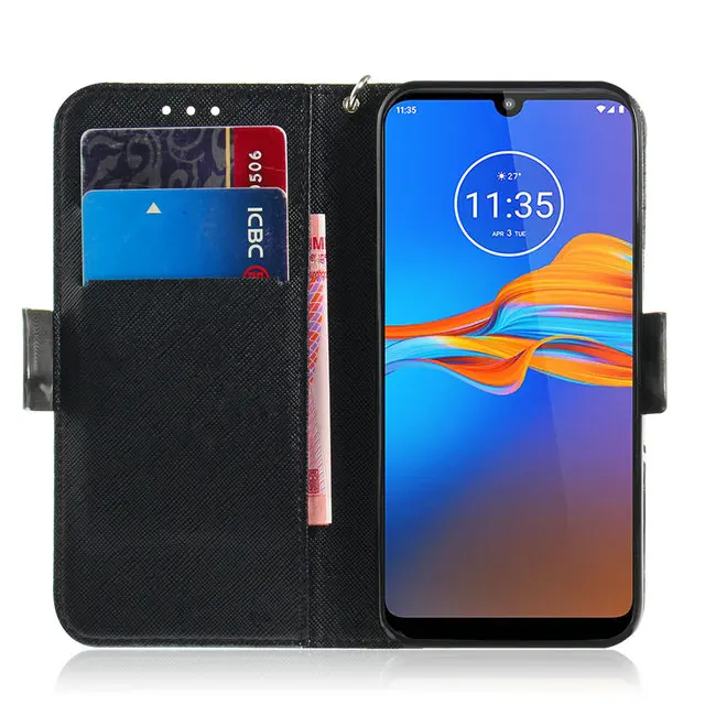Милый 3D чехол-кошелек для телефона Motorola Moto E6 Plus, чехол Motorola E6s E 6, чехол-книжка 6-го поколения, противоударный чехол для Moto E6 Play
