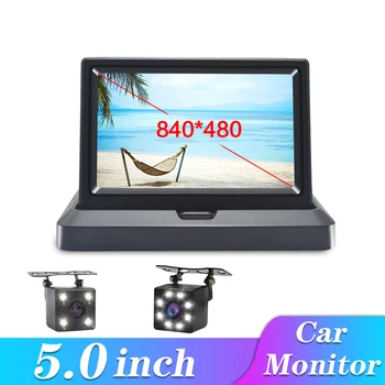 

Car Monitor Reverse Foldable 5" LCD HD 800*480 Screen Car Monitor Reverse Parking Auto Monitor Rearview Camera Car Accessories