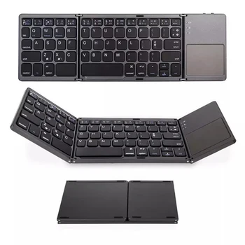 

Foldable Mini Lightweight Portable Tri-fold Ultra-thin Bluetooth Keyboard Wireless Bluetooth Touch Keyboard For Ios Android Win