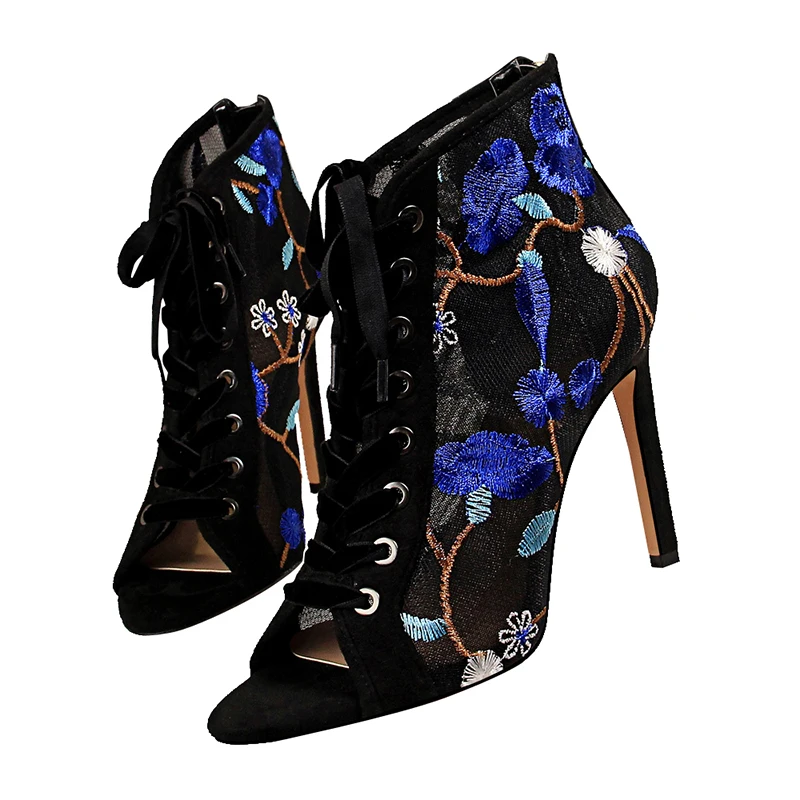 Женские босоножки для стриптиза на высоком каблуке 2020 см со шнуровкой