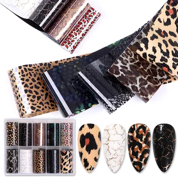 

10Pcs Nail Foils Marble Nail Art Transfer Sticker Slide Nail Art Decal Summer Flower Butterfly Nails Accessories 4*100cm