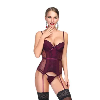 

Women Lace Lingerie Over bust Slimming See Through Corset Female Bustie Shapewear Sexy Push Up Underwear Bustiers