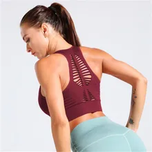 Женский бесшовный спортивный бюстгальтер для бега, йоги, ударопрочный Топ для тренировок, тренажерного зала, фитнеса, спортивного бюстгальтера, Ударопрочный Мягкий бюстгальтер, нижнее белье, жилет