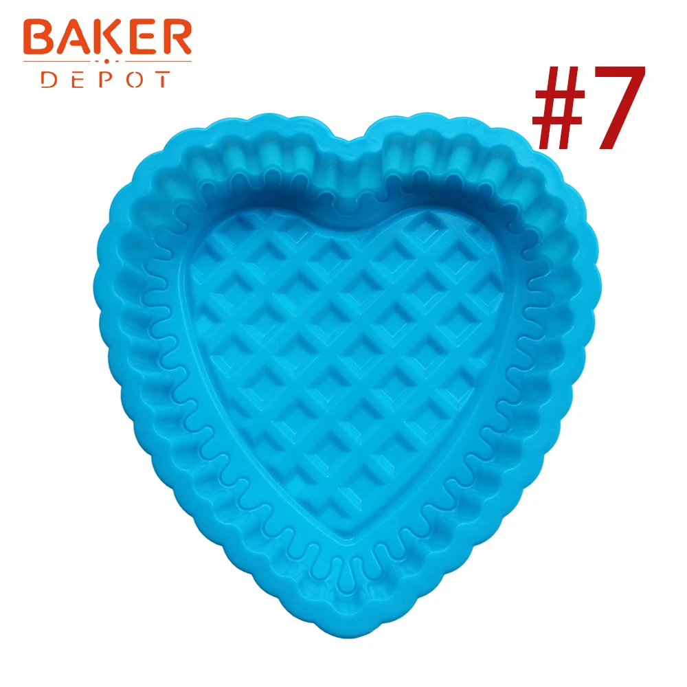 BAKER DEPOT, силиконовая форма для торта, сердце, форма для выпечки тортов, большие торты, хлебная выпечка, инструмент для кекса, форма для пиццы, сделай сам, на день рождения - Цвет: CDSM-114