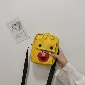 

2020 new female bag sesame street small bag female summer new mobile phone bag Korean version messenger bag wild canvas shoulder