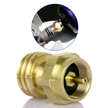 

2x4.6cm Portable Brass Camping Stove Propane Gas Refill Adapter Coupler Converter Connector Camp Cooking Supplies