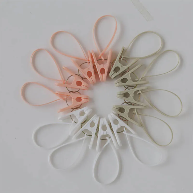 

Drying Rack 12Pcs Multicolor Laundry Storage Quilt Clamp Windproof Plastic Folder Hangers Underwear Clothes Clips Clothespin