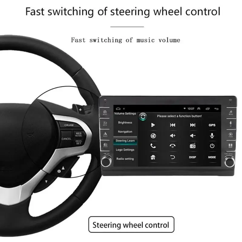 Прочный MP5 плеер деликатный дизайн 1008 1 Din Android 8,1 автомобильный стерео gps FM wifi Зеркало Ссылка головное устройство MP5 плеер