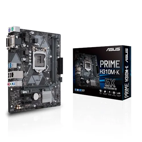 ASUS PRIME H310M-K R2.0 Intel H310/LGA 1151 игровая материнская плата поддержка Windows7 передний интерфейс USB3.1 отличный тепловой дизайн