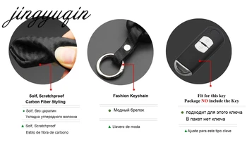 Copertura chiave dell'automobile del carbonio del SILICONE di Keyforkess 10X per Mazda CX-5 /CX5 cassa chiave CX-9 MX5 di Atenza CX-7 per gli accessori interni dell'automobile - Copertura chiave dell automobile del carbonio del SILICONE di jingyuqin 10X per Mazda CX 5